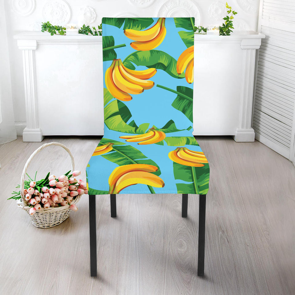 Banana Leaves Banana Design Pattern Dining Chair Slipcover