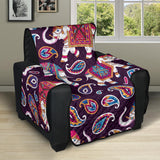 Elephant indian style ornament pattern Recliner Cover Protector