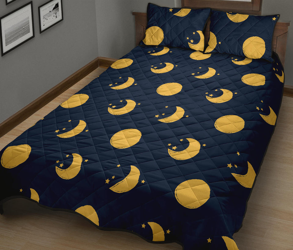 Moon star pattern Quilt Bed Set
