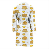 Pancake Pattern Print Design 03 Men's Bathrobe