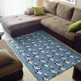 Seagull Pattern Print Design 04 Area Rug