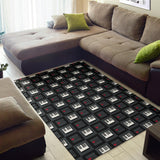 Piano Pattern Print Design 05 Area Rug