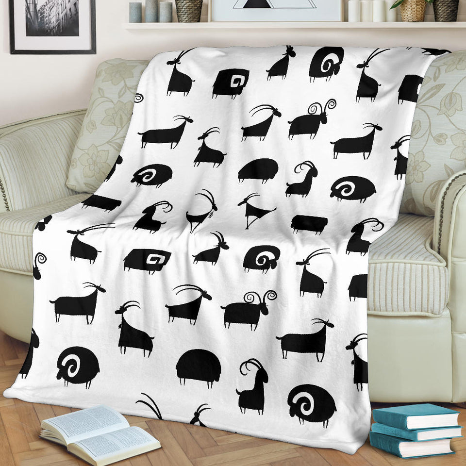 Goat Ram Pattern Premium Blanket