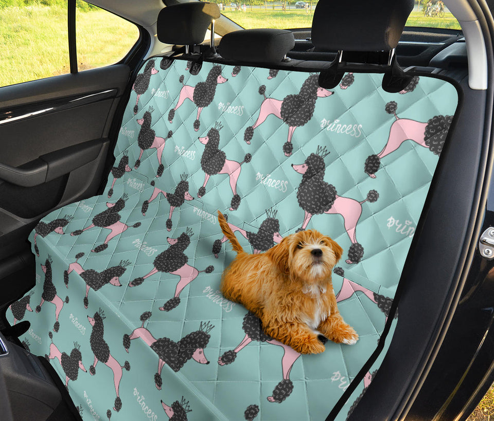 Poodle Dog Green Background Dog Car Seat Covers