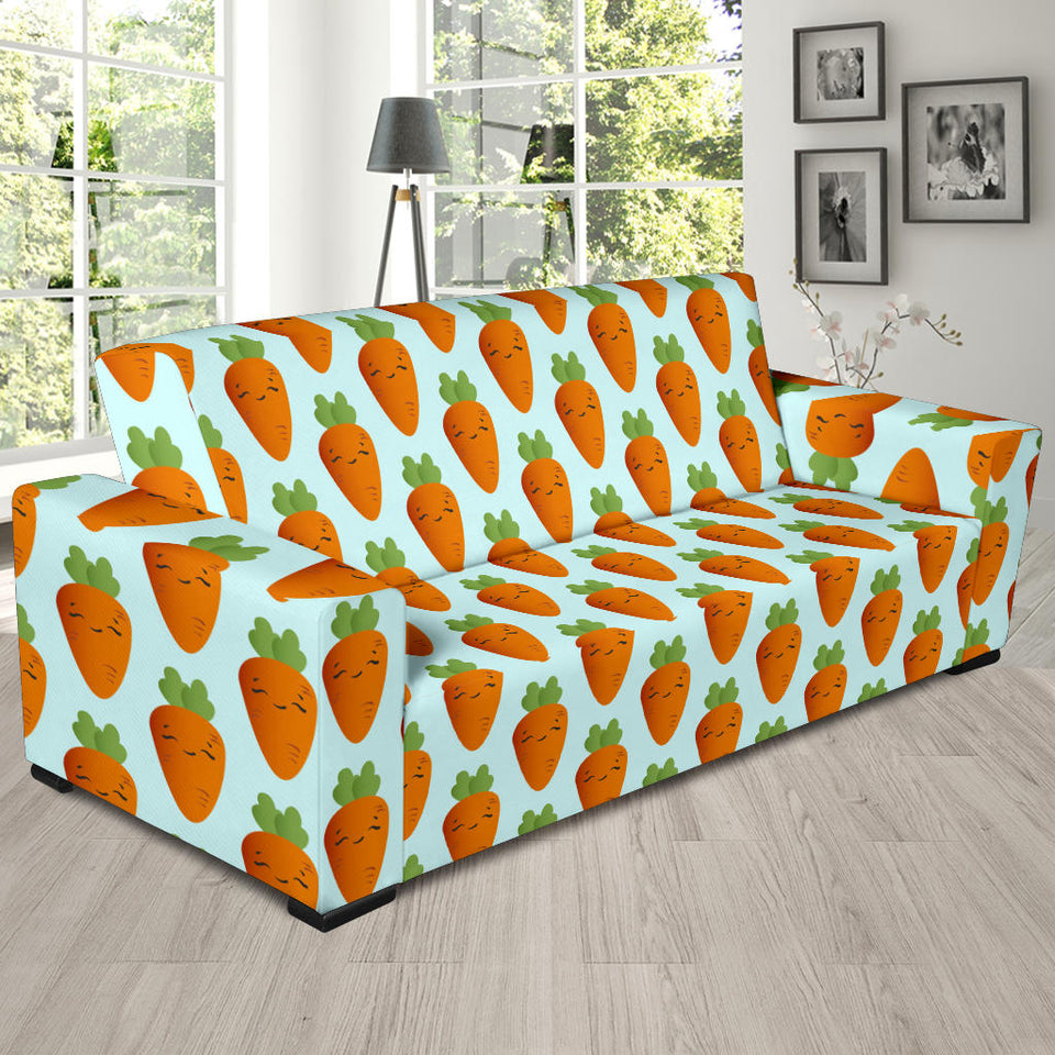 Carrot Pattern Print Design 03 Sofa Slipcover