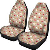 English Bulldog Pattern Print Design 05 Universal Fit Car Seat Covers