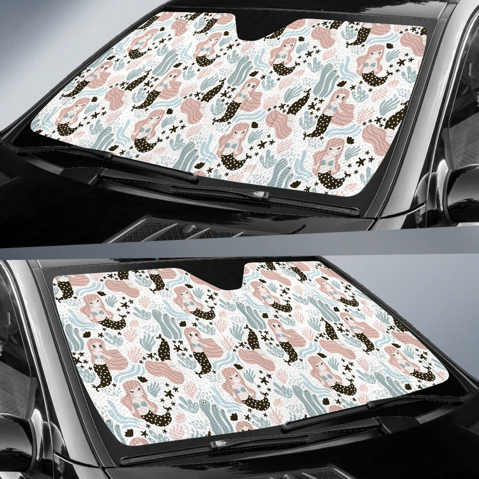 Cute Mermaid Pattern Car Sun Shade