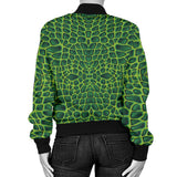 Crocodile Skin Printed Women'S Bomber Jacket