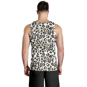 Leopard skin print pattern Men Tank Top