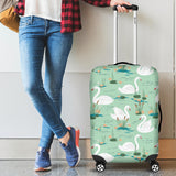 White Swan Lake Pattern Cabin Suitcases Luggages