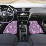 Lavender Flowers Purple Pattern Front And Back Car Mats