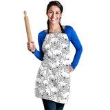 Cute French Bulldog Head Pattern Adjustable Apron