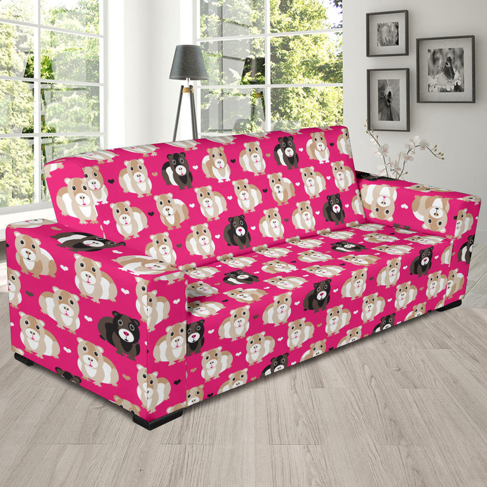 Guinea Pig Pattern Print Design 01 Sofa Slipcover