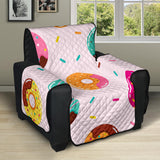 Donut pattern glaze pink background Recliner Cover Protector