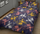 Koi Fish Carp Fish pattern Quilt Bed Set