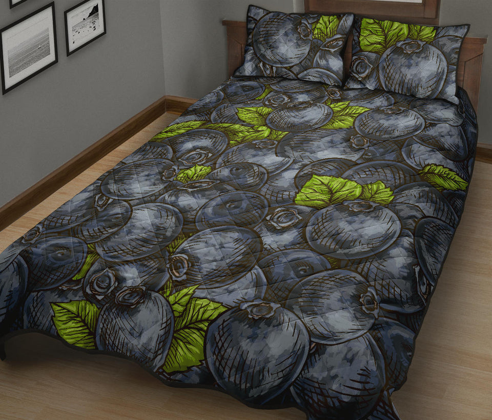 blueberry pattern Quilt Bed Set