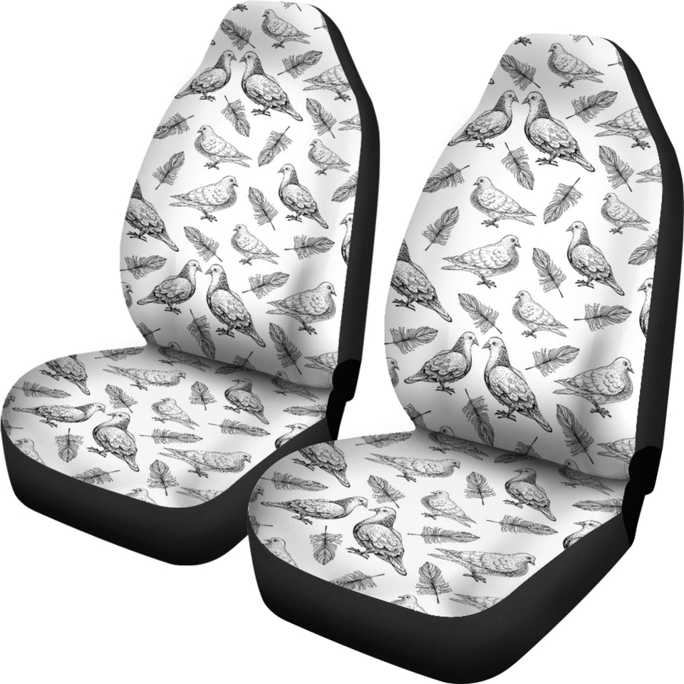 Pigeon Pattern Print Design 05 Universal Fit Car Seat Covers