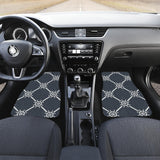 Nautical Steering Wheel Rope Pattern Front And Back Car Mats