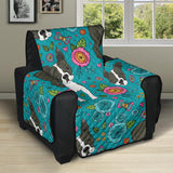Boston terrier beautiful flower pattern Recliner Cover Protector