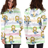 Cute Hand Drawn Mermaid Women'S Hoodie Dress