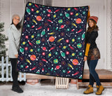 Colorful Space Pattern Planet Star Premium Quilt