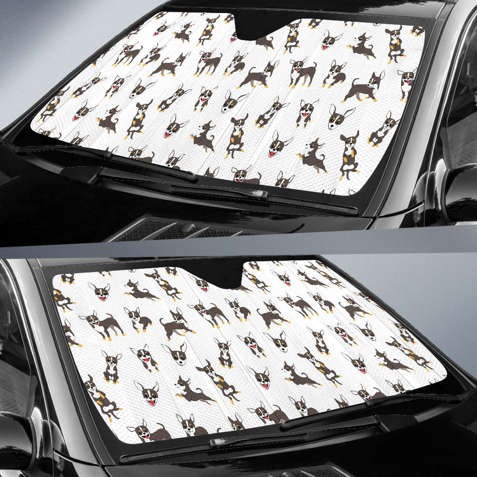 Chihuahua Dog Pattern Car Sun Shade