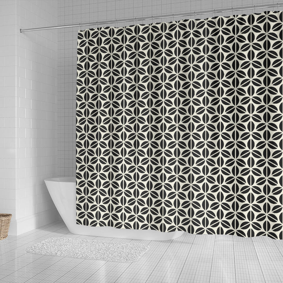 Coffee Bean Abstract Modern Pattern Shower Curtain Fulfilled In US