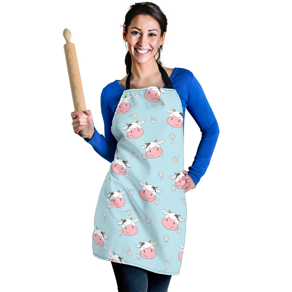 Cute Cow Flower Pattern Adjustable Apron