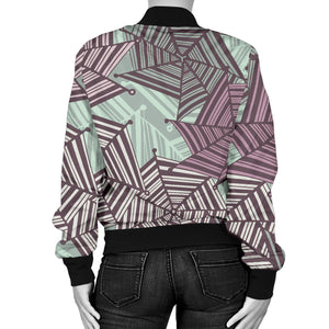 Spider Web Cobweb Design Color Pattern Women'S Bomber Jacket