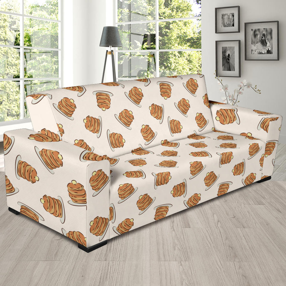 Pancake Pattern Print Design 01  Sofa Slipcover