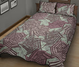 Spider web cobweb design color pattern Quilt Bed Set