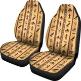 Egypt Hieroglyphics Pattern Print Design 02 Universal Fit Car Seat Covers