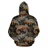 Chameleon Lizard Tropical Leaves Palm Tree Men Women Pullover Hoodie