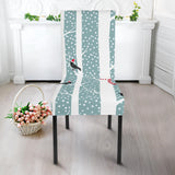 Crows Christmas Hat Scarf Dining Chair Slipcover