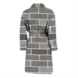 Brick Printed Pattern Print Design 05 Men's Bathrobe