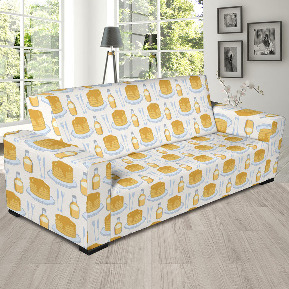 Pancake Pattern Print Design 05  Sofa Slipcover