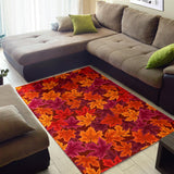 Autumn Maple Leaf Pattern Area Rug