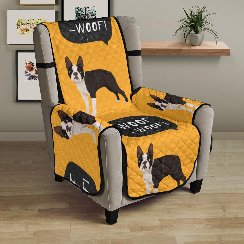 Boston terrier design pattern Chair Cover Protector