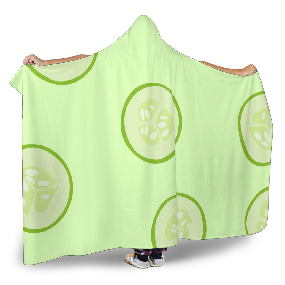 Cucumber Pattern Hooded Blanket