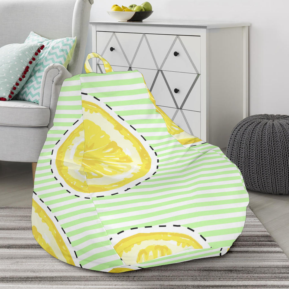 Slice Of Lemon Pattern Bean Bag Cover
