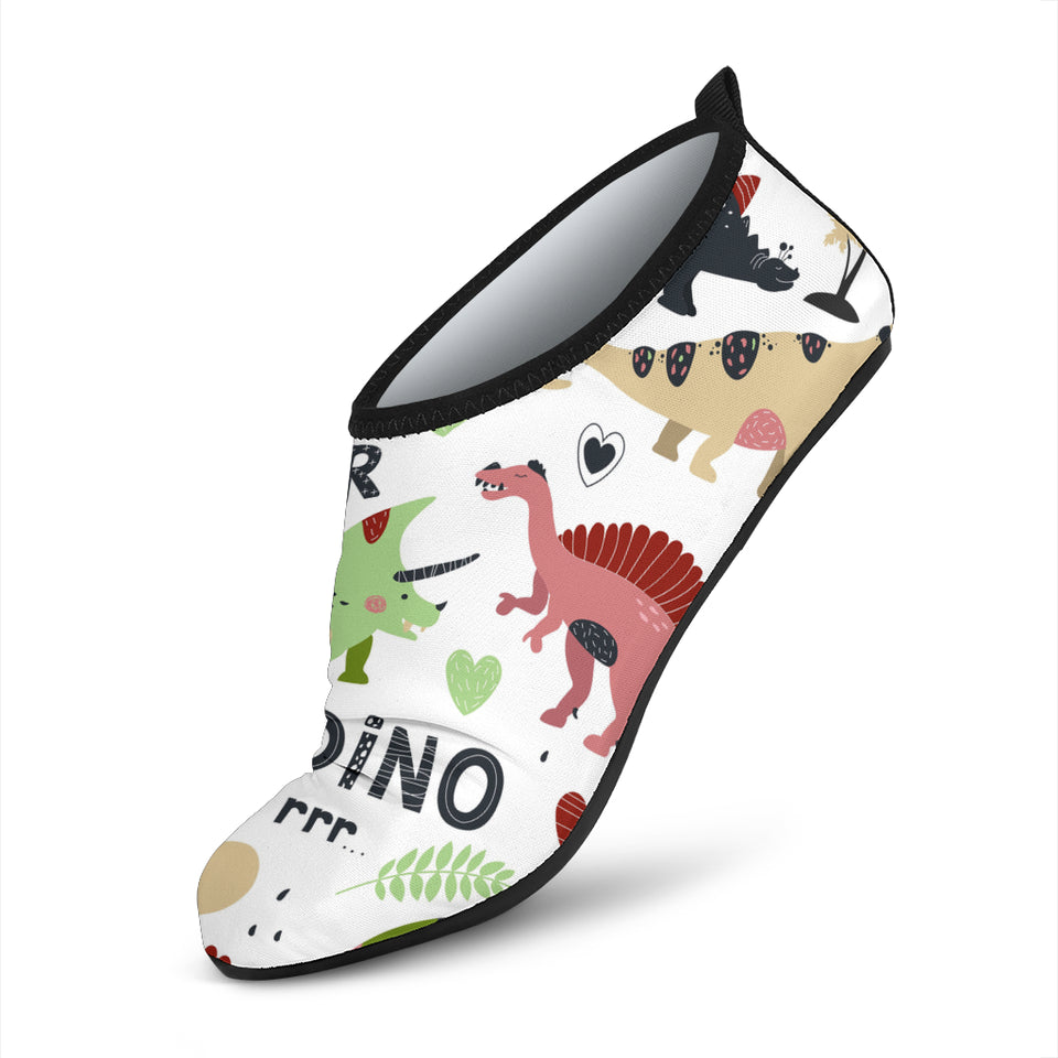 Cute Dinosaurs Pattern Aqua Shoes