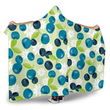 Blueberry Flower Pattern Hooded Blanket