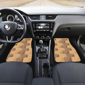 Bread Toast Pattern Print Design 04 Front Car Mats