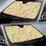 Hand Drawn Peanuts Pattern Car Sun Shade