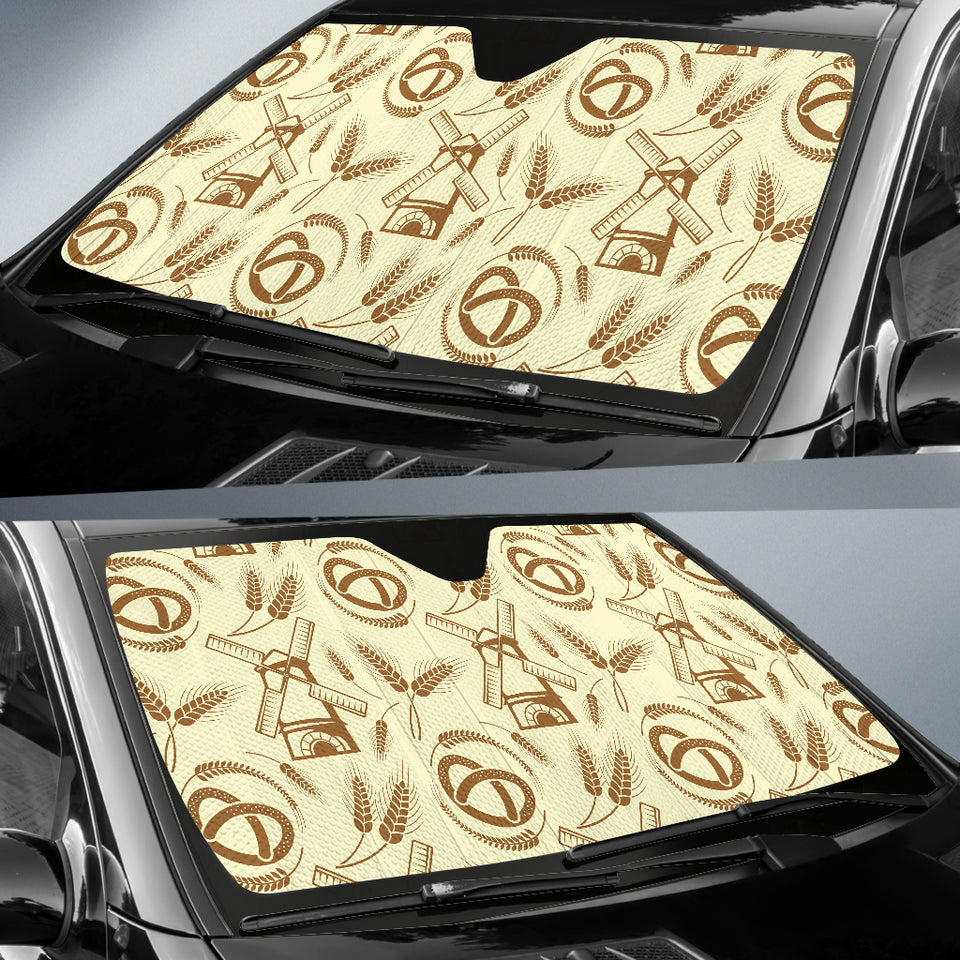 Windmill Wheat Pattern Car Sun Shade