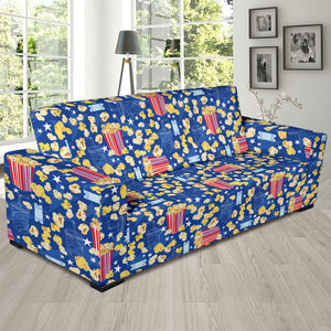 Popcorn Pattern Print Design 01  Sofa Slipcover