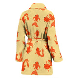 Goldfish Pattern Print Design 02 Women's Bathrobe