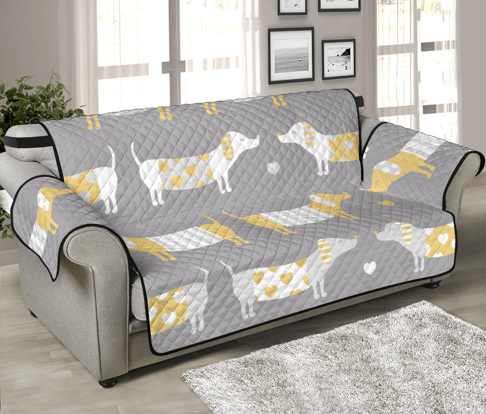 Cute dachshund dog pattern Sofa Cover Protector