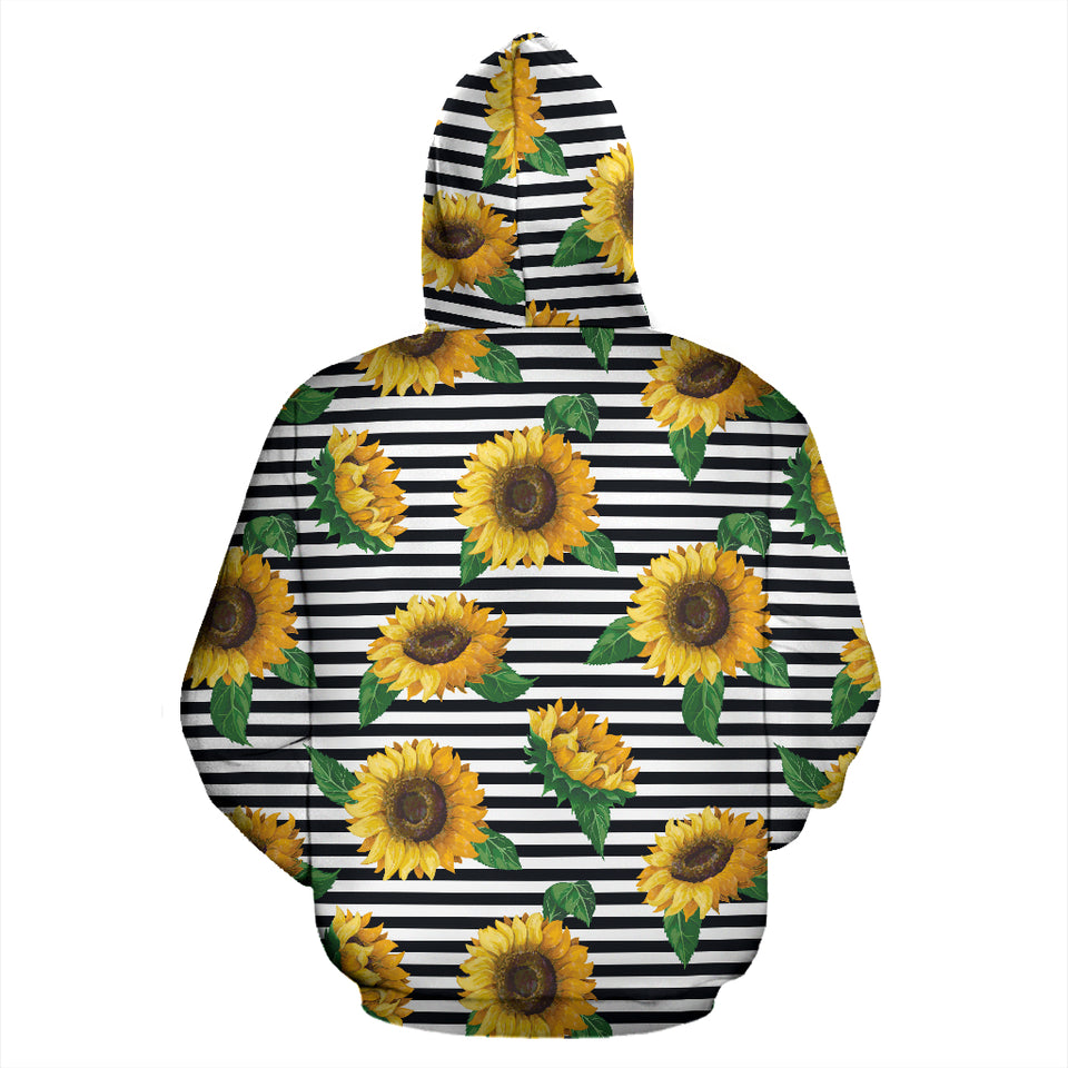 Sunflowers Ribbon Background Zip Up Hoodie
