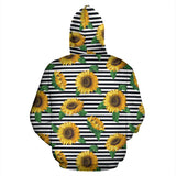 Sunflowers Ribbon Background Zip Up Hoodie